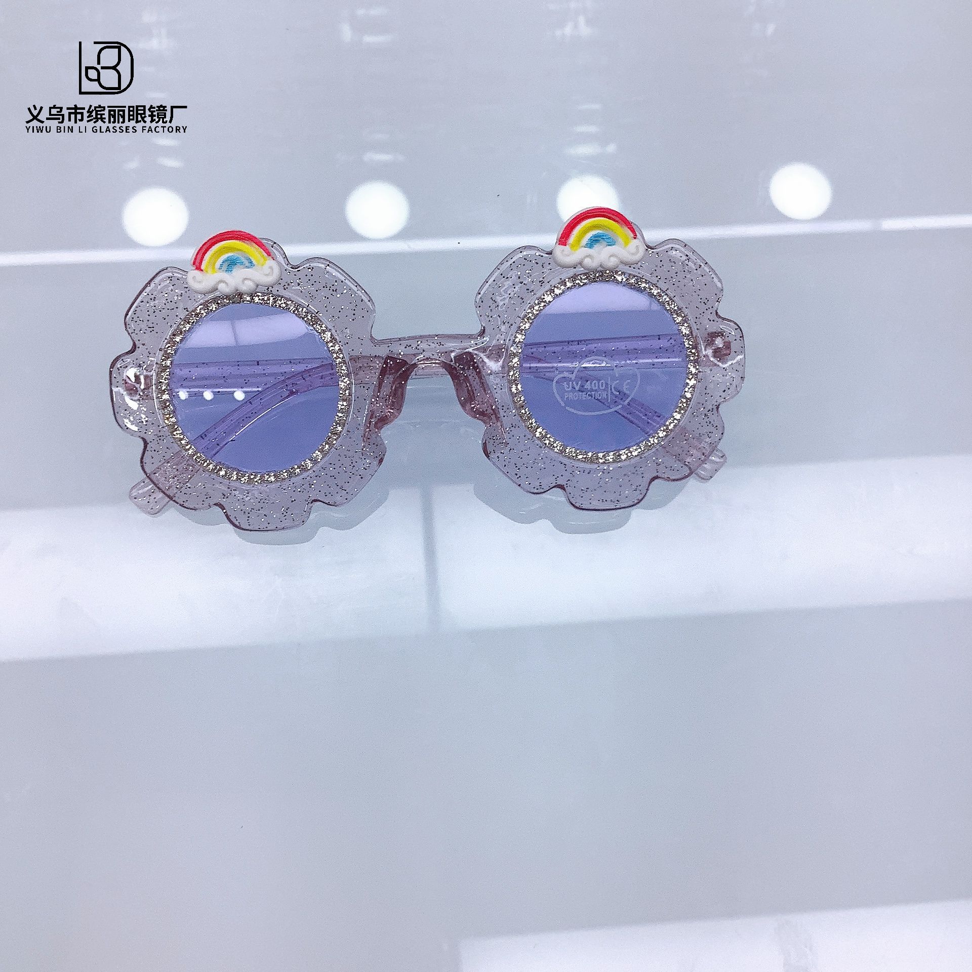 

Модные детские солнцезащитные очки Diy Rainbow Chain, милые, ретро, вогнутые, для мальчиков и девочек, солнцезащитные очки