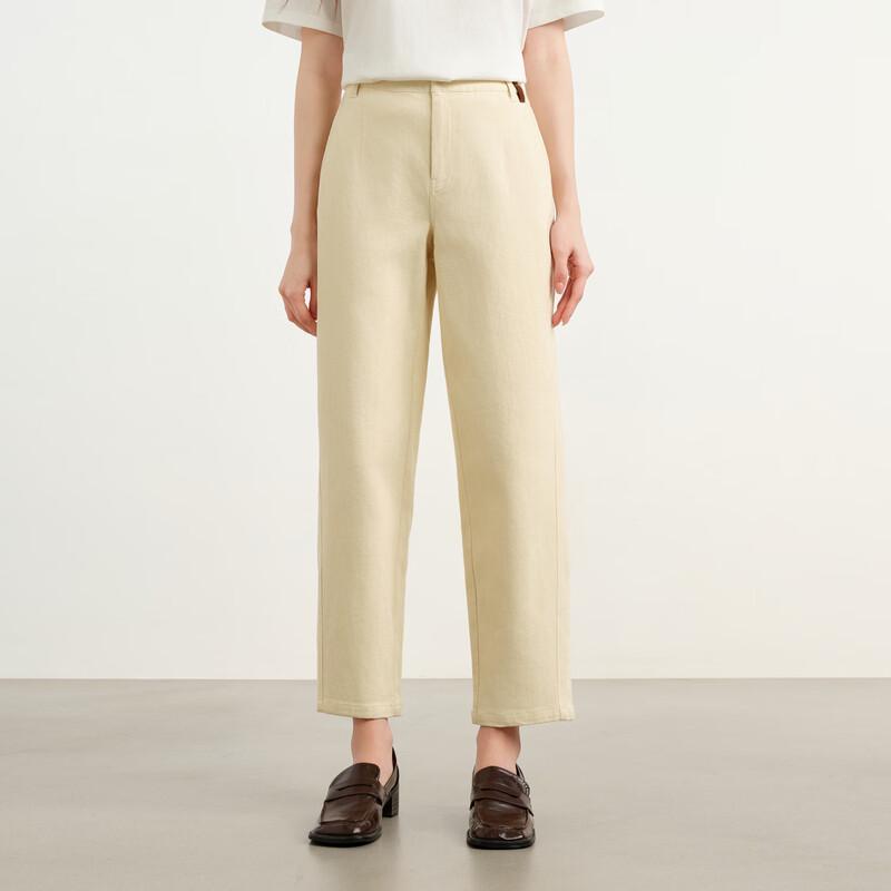 Elva' Island Women's Cotton Straight Leg Casual Trousers