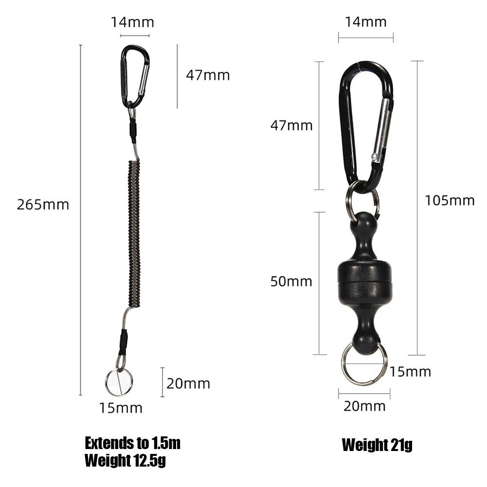 Outdoor-Angeln 1,5m Sicherheitsseil Magnetischer Release-Clip Netzhalter Schnellverschluss Starker Magnetischer Tragbarer Schnallenverschluss