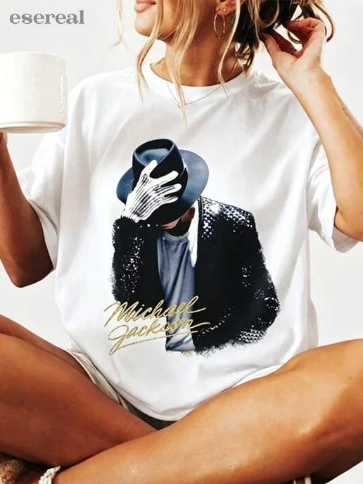 Oversized Y2K print T-shirt Michael Jackson XL