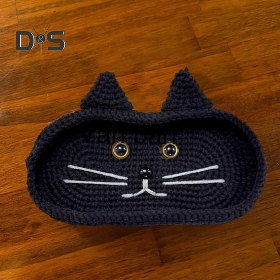 Heklet Katte Brilleholder Håndlaget Vaskebjørn Brilleorganisator Dekorativ Brille Solbrille Utstillingsstativ Gave til Dyreelskere