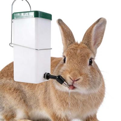 Distributeur d'eau pour lapin 1L/500ML Mangeoire suspendue automatique détachable pour animal de compagnie Fontaine à tuyau tête d'animal en plastique pour cage d'animal de compagnie