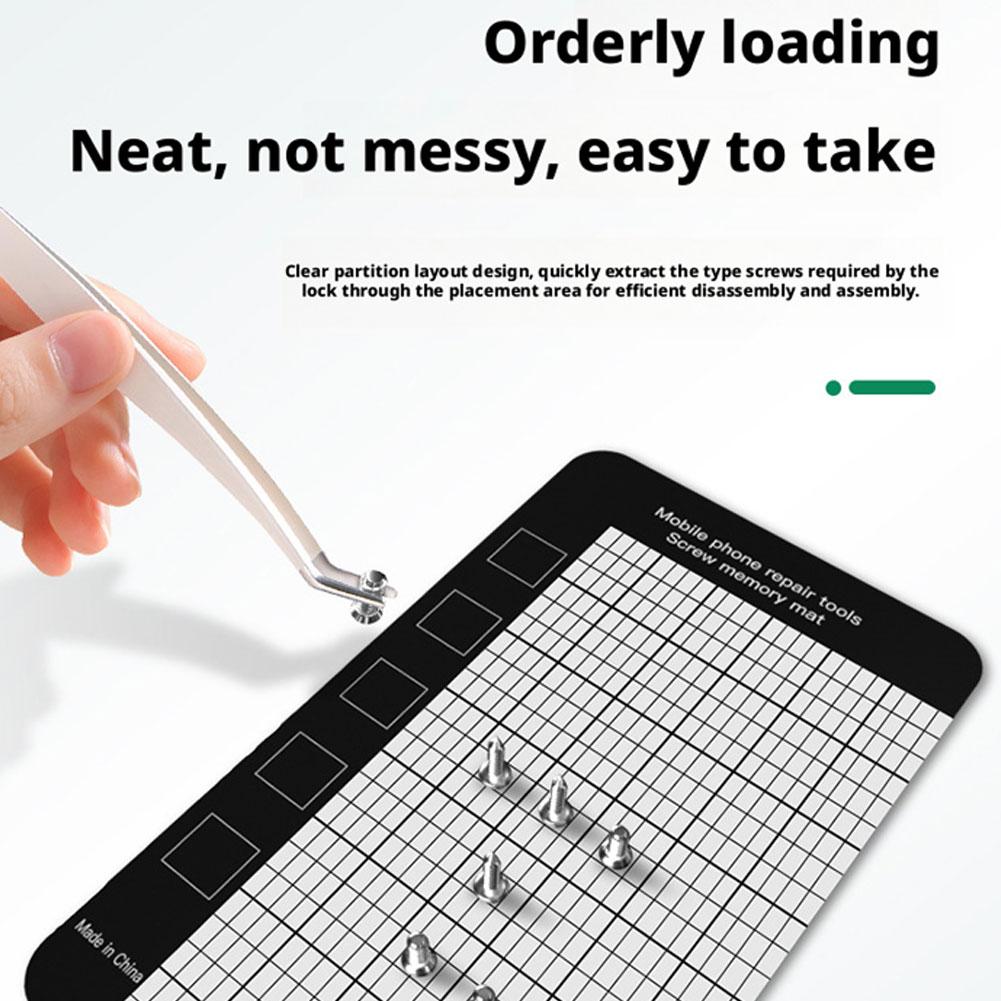 Magnetic Screw Mat Memory Chart Work Pad Small Screws Holder Tool Pad for Precision DIY for Mobile Phone Repair Plate Mat