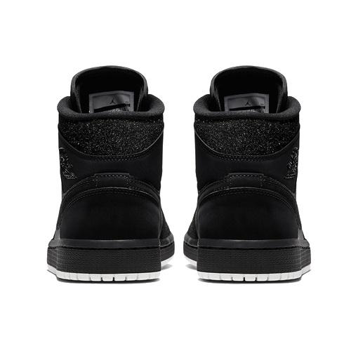 (WMNS) Air Jordan 1 Mid 'Black Glitter' Damskie BQ6472-001
