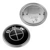 For BMW F30 F32 F34 F20 F10 F15 F16 E39 E46 E60 E90 3PCS Black 82mm Front/74mm Rear 45mm Steering Wheel Hood Trunk Emblem Logo