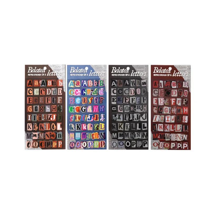 JIANWU Belated Letter Series Vintage Letter Number Landscape Material Collage Scrapbooking Sticker Creative Journal Stationery
