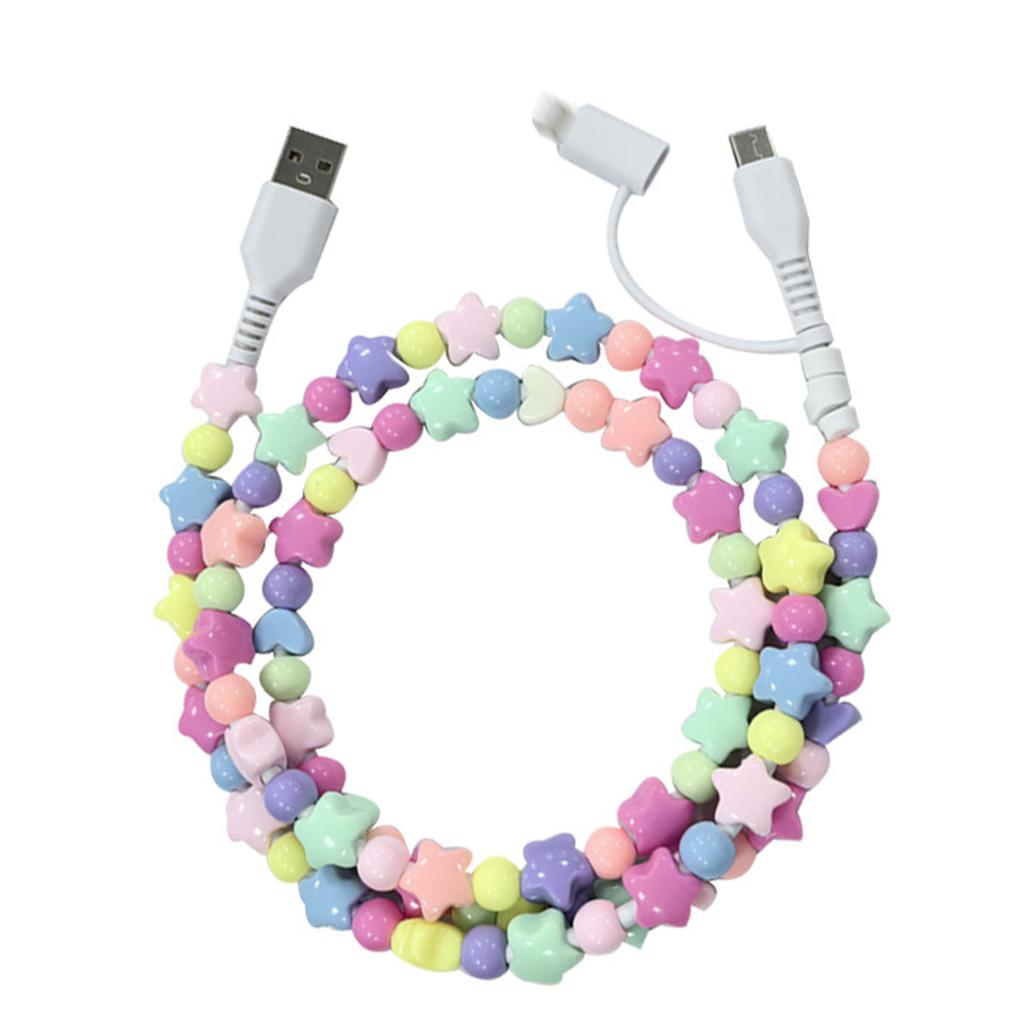 Charging Cable for IPhone Fast Beads Phone Cable Charging Cable For iPhone14/Pro Max Android Phone  Usb To Type C Type+1