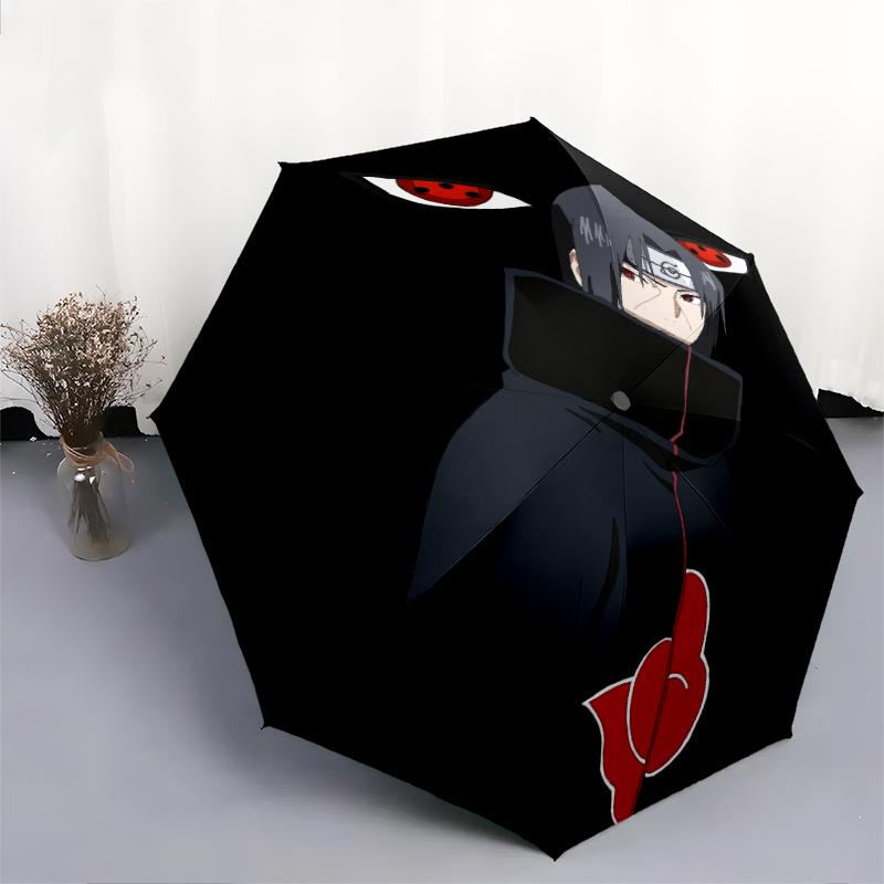 Itachi Uchiha Pattern, Automatic Folding Umbrella, Portable and Foldable Design, 8 Ribs, a Christmas or Birthday Gift.