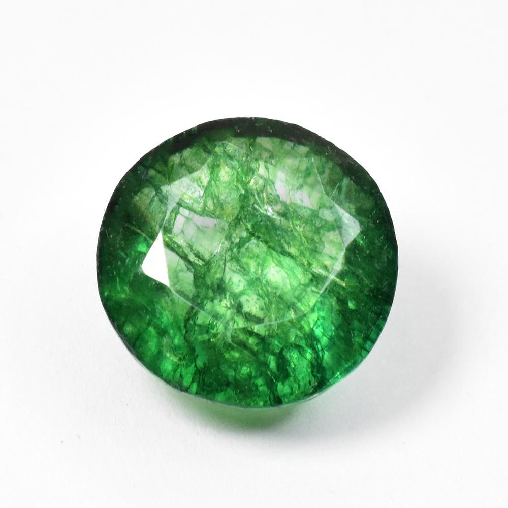 Natural Colombian Green Emerald 8.70 Ct Round Cut Loose Gemstone