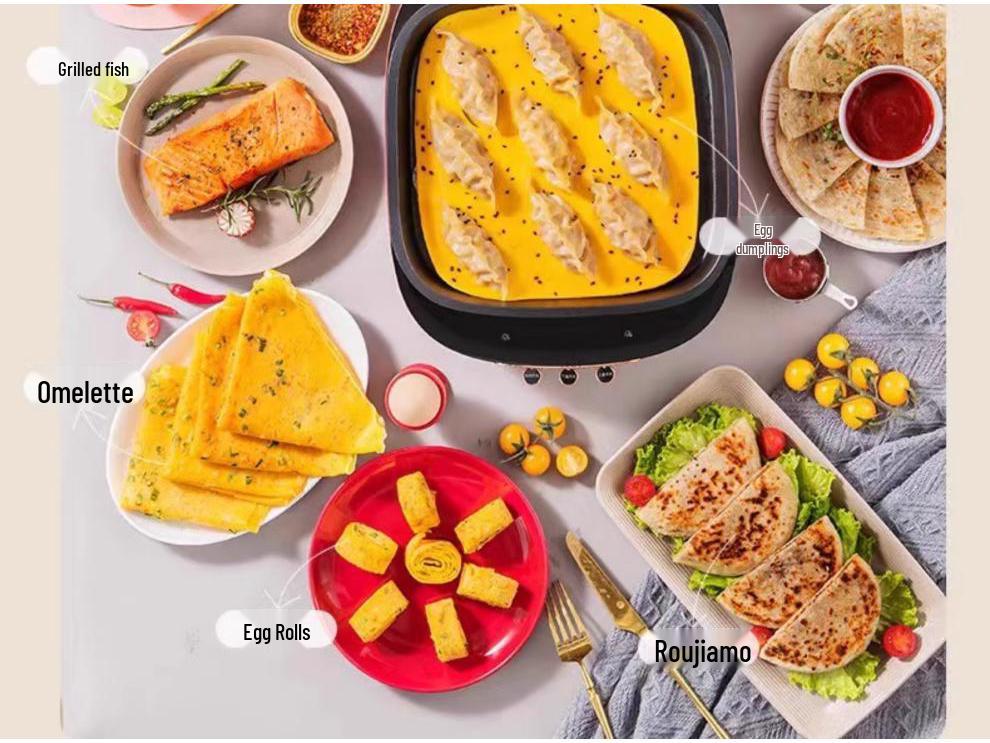 Mondamengda Multifunctional Electric Griddle & Pancake Maker, Double-Sided Non-Stick Frying and Baking Pan