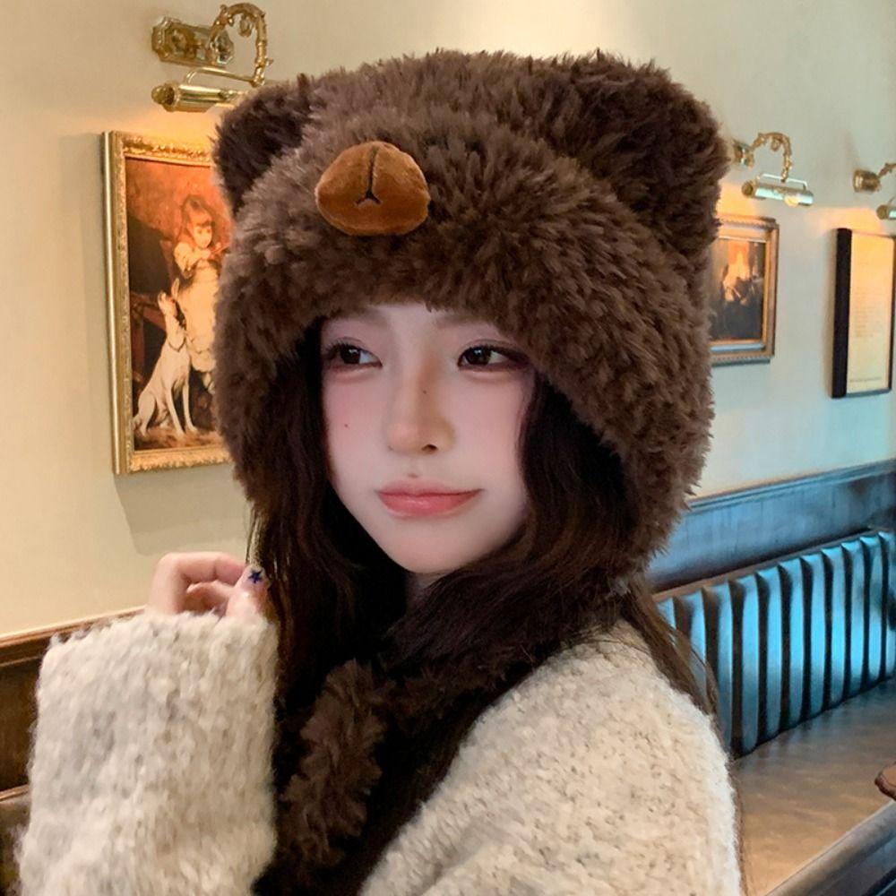 Kawaii Tierohren Mütze Elastische Warme Kappe Lässige Wollmütze Mädchen