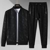 Stehkragen Baseballkragen Jacke Sportanzug Herbst Lässig Zweiteiliges Set