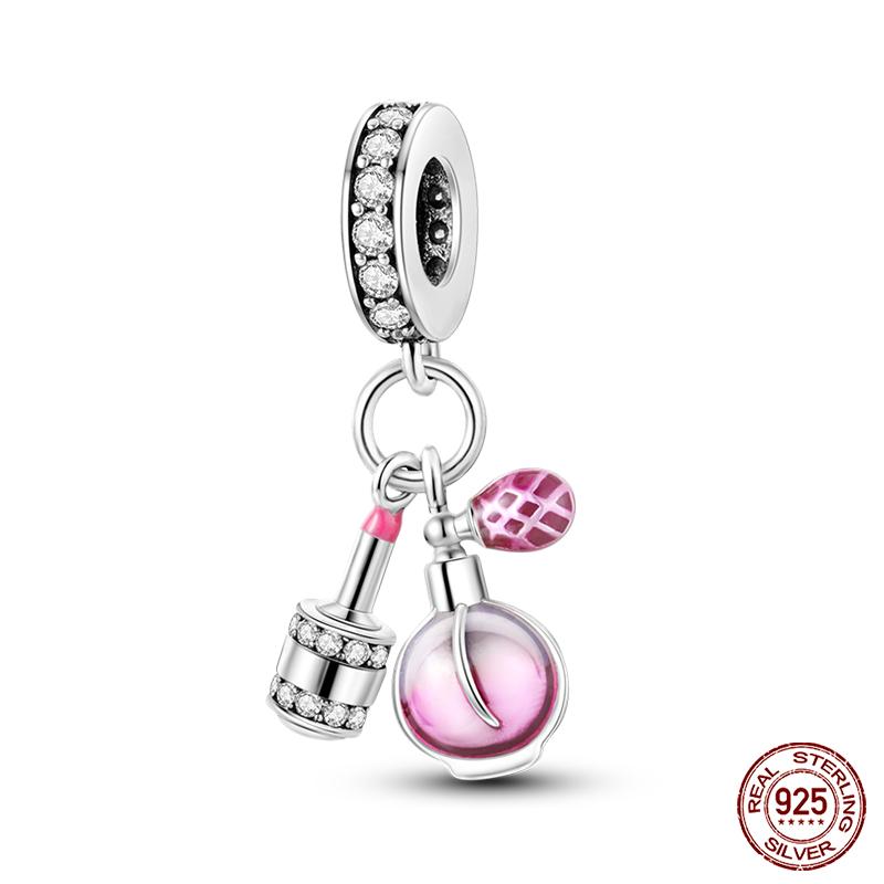 100% Copper High Heels Lipstick Lifestyle Collection Charm Beads For Brand Original Bracelet Diy Jewelry