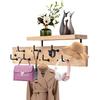 Wall Mounted Coat Rack with 8 Hooks & Storage Shelf - Multi-Functional Coat Hanger with Upper Shelf for Bathroom, Entrance, Living Room, Bedroom -