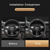 EWDM7 Carbon Fiber Keyring Leather Steering Wheel Cover Anti-Slip Grip For KIA RIO Ceed EV6 EV9 Stinger Forte Niro K9SoulSorentoCerato