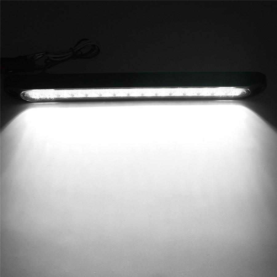 15 LEDs Car Truck Brake Stop Light Bar White Color 250 x 27.5 x 16mm Waterproof