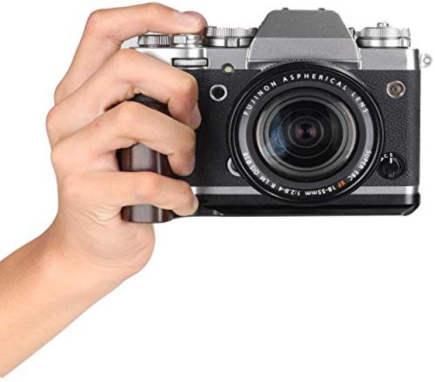 WEPOTO Fujifilm Hand Grip Metal Ebony Wood X-T3 GP-XT3