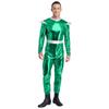 One-Piece Outer Space Costume for Men M-3XL: Easy Wear Long Sleeve Jumpsuit, Combines Cute & Robotic Styles for Photos