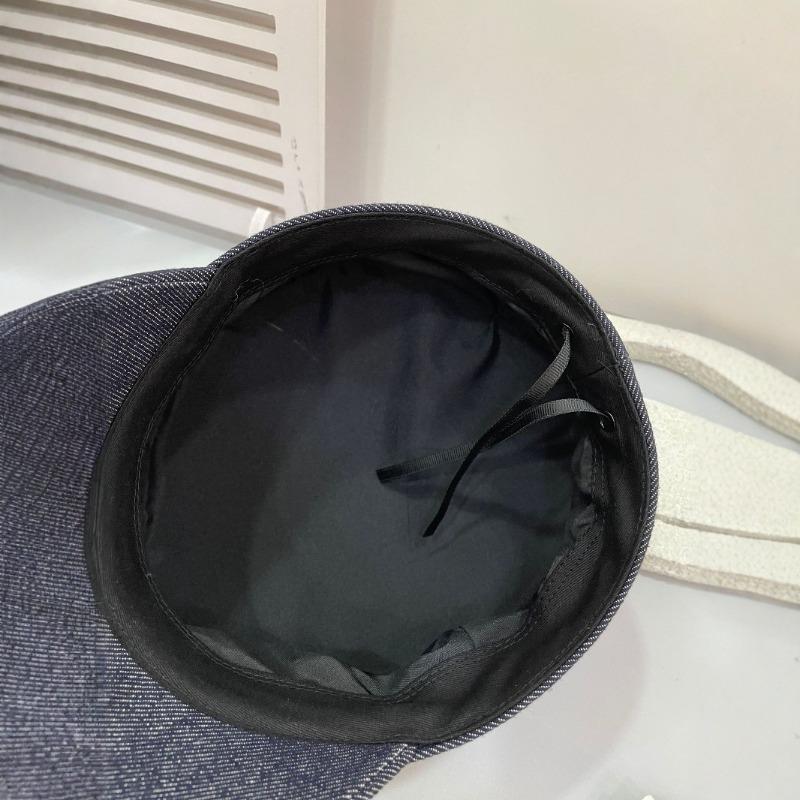 High quality heavy blue denim newsboy hat flat top hat female tide summer sunshade sun protection versatile hat