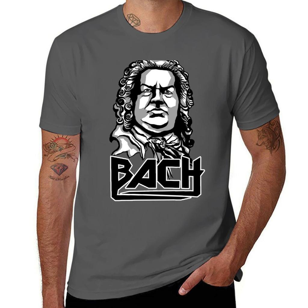 Metal Bach Gris Blanc T-shirt Unisexe T-shirt Graphique T-shirt Unisexe T-shirt de Luxe