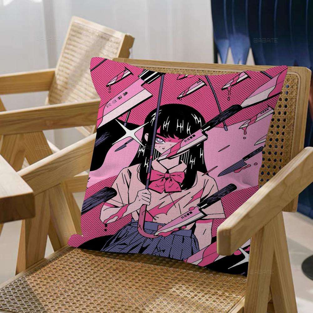 Ins Japanese Anime Cushion Cover Decorative Pillow Sofa Home Decor Case Pillow Cases