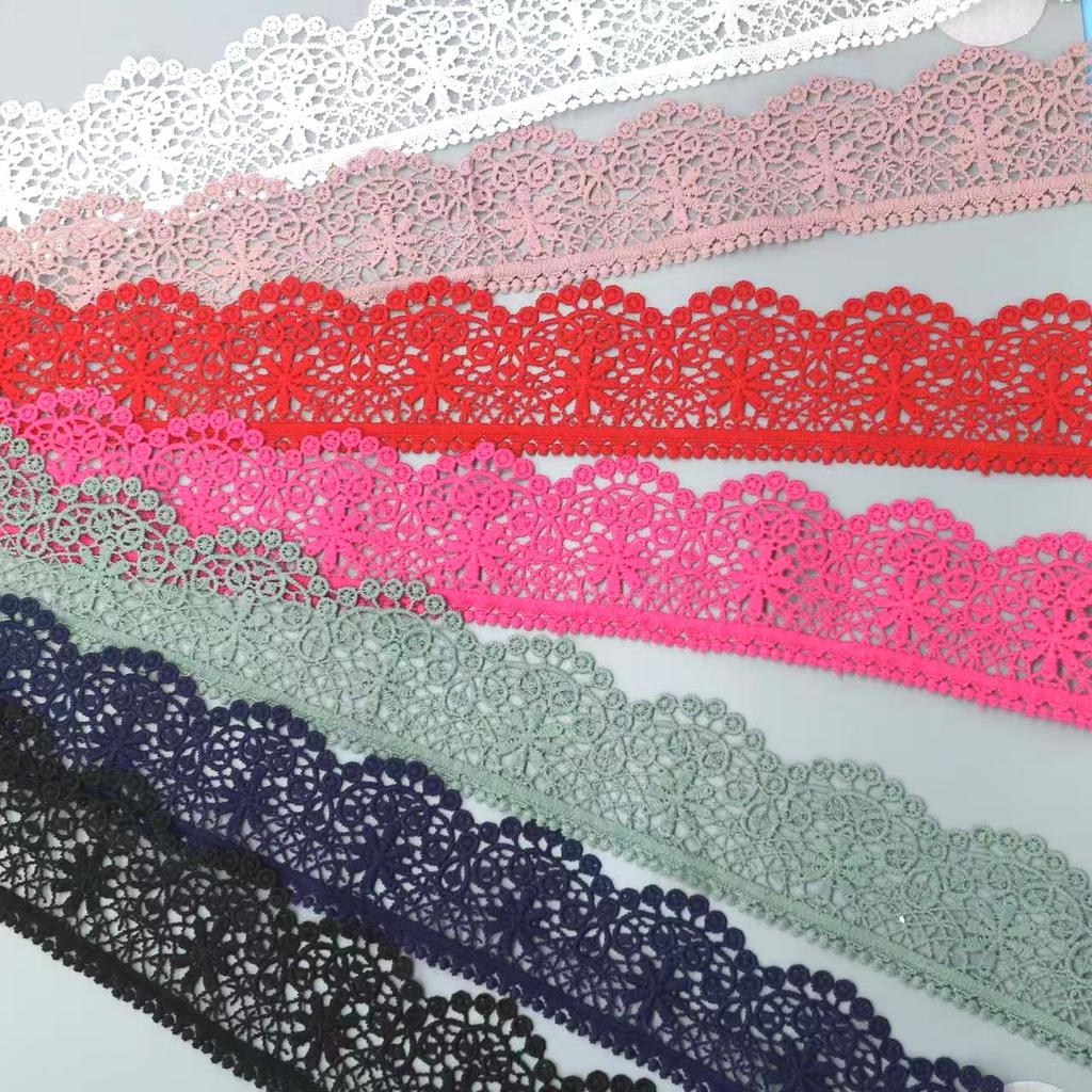 6Cm Water-Soluble Milk Silk Lace, Lolita Luggage Clothing Curtain Lace Accessories Unilateral Wave Pattern