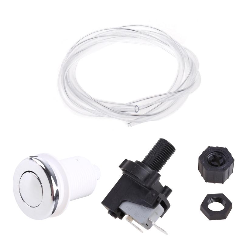 Professional Garbage Disposal Turn On/Off Sink Top Air Switch Kit with Hose for Any Garbage Disposal Unit and Bathtub