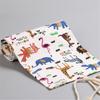 12/24/36/48 Holes Multifunctional Pencil Bag Canvas Pencil Case Lovely Animal Pencil Roll Canvas Pencil Wrap for Artists