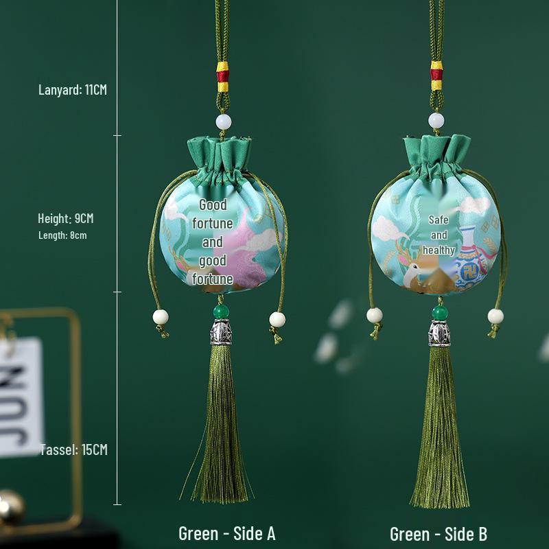 Dragon Boat Festival Mugwort Scented Sachets: Ancient-Style Car Ornaments & Hanfu Coin Purses - Scenic Area Gifts