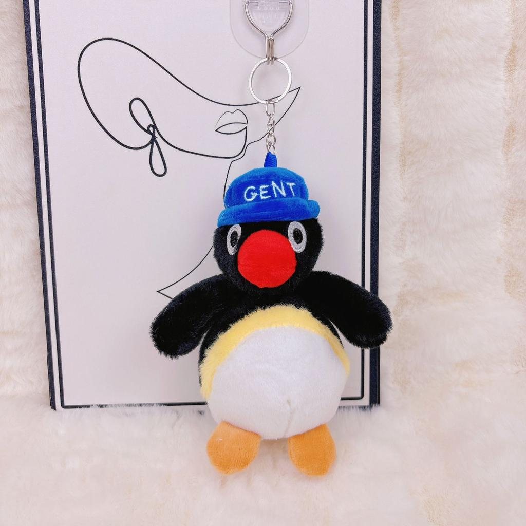Kawaii Pingvin Plysch Nyckelringar Söt Hänge Plyschdjur Små Pingu Väskaccessoarer Kreativa Djurdockor Ryggsäck Nyckelring