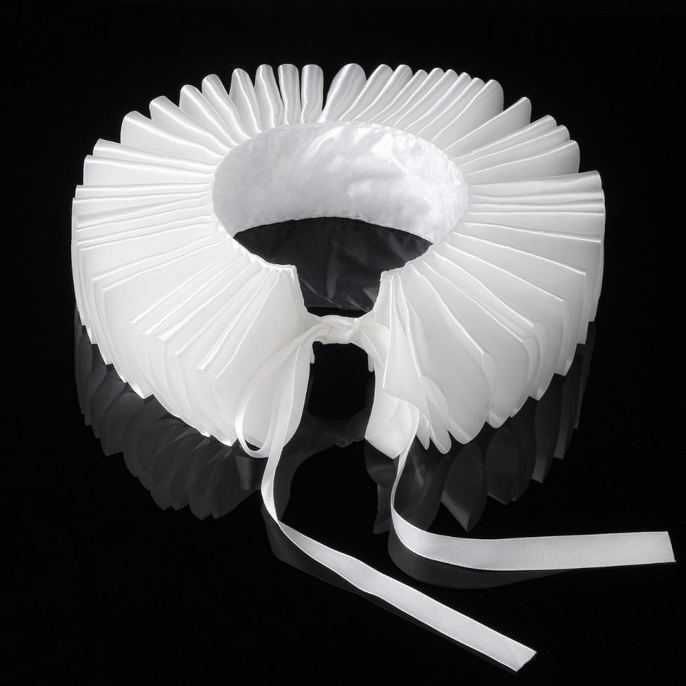 

Чисте Ручне Виготовлення Намисто Шаль З Воланами Лавандовий Комір Ретро Накладний Комір Косплей Костюм білий