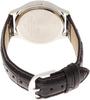 Analog Waterproof Watch with Date Display and Leather Black [Citizen Q&Q] Strap, D014-304, Men's,