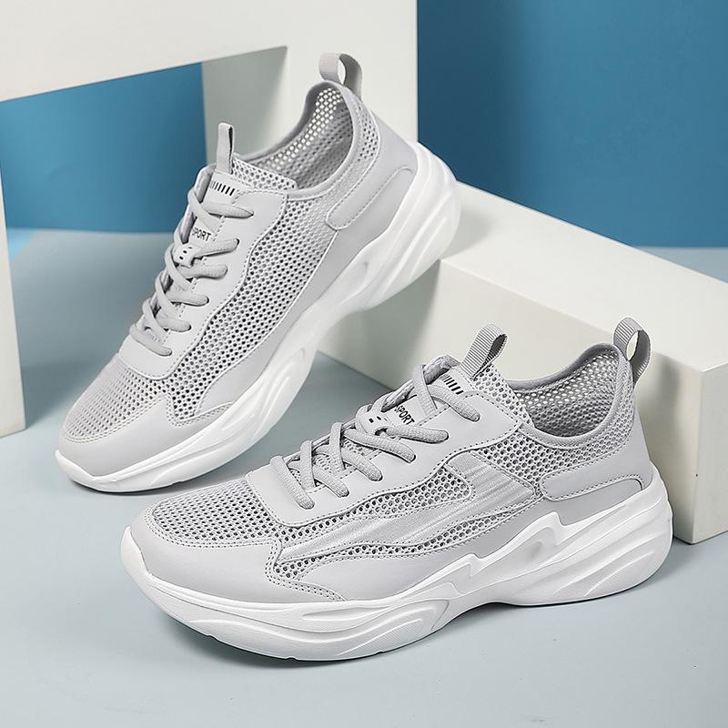 Men's shoes fly-woven mesh breathable lightweight simple sports men's shoes summer large size men's shoes