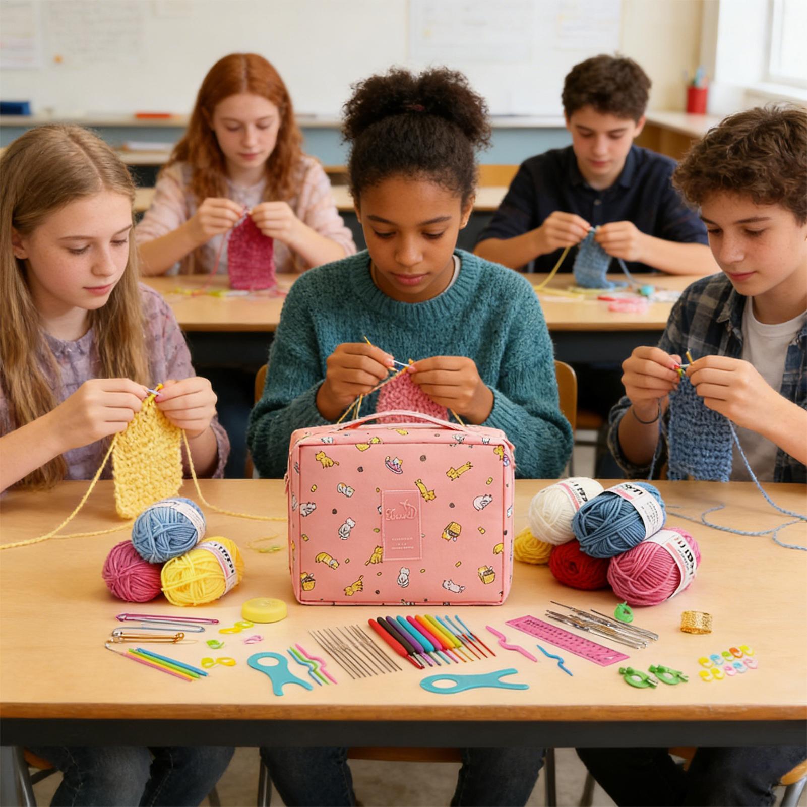 

Crochet Kit For Beginners Handmade Crafting Supplies Crochet Starter Kit For Adults Art Teachers Classroom Projects Holiday DIY China Mainland