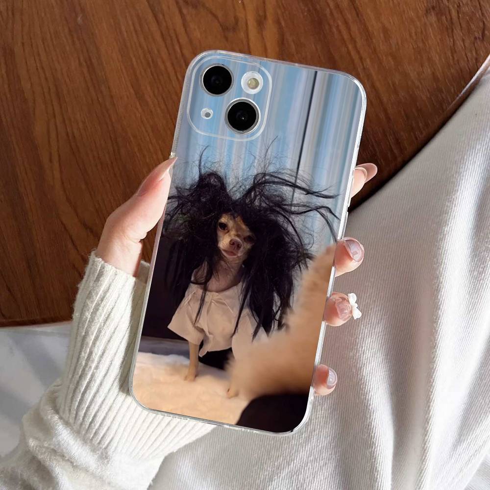 Funny Dog Cover Phone Case For iPhone 17 16 15 14 13 12 11 Pro Max Plus Mini Clear Soft Shell Thin Tpu