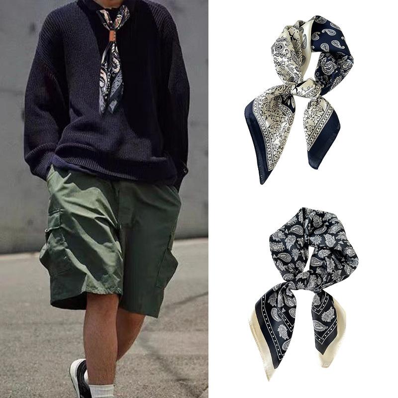 

Звездный шелковый шарф, высококлассный, модный мужской, горячо продаваемый, ретро, пейсли, цветок кешью, атласный квадратный набор шарфов
