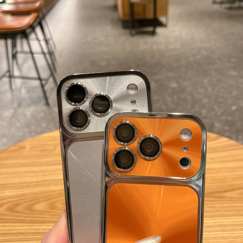 Plating Laser Aurora CD Texture Shockproof Phone Case For iPhone 17 16 15 14 13 Pro Max Instantly Change 17 Large Window Cover