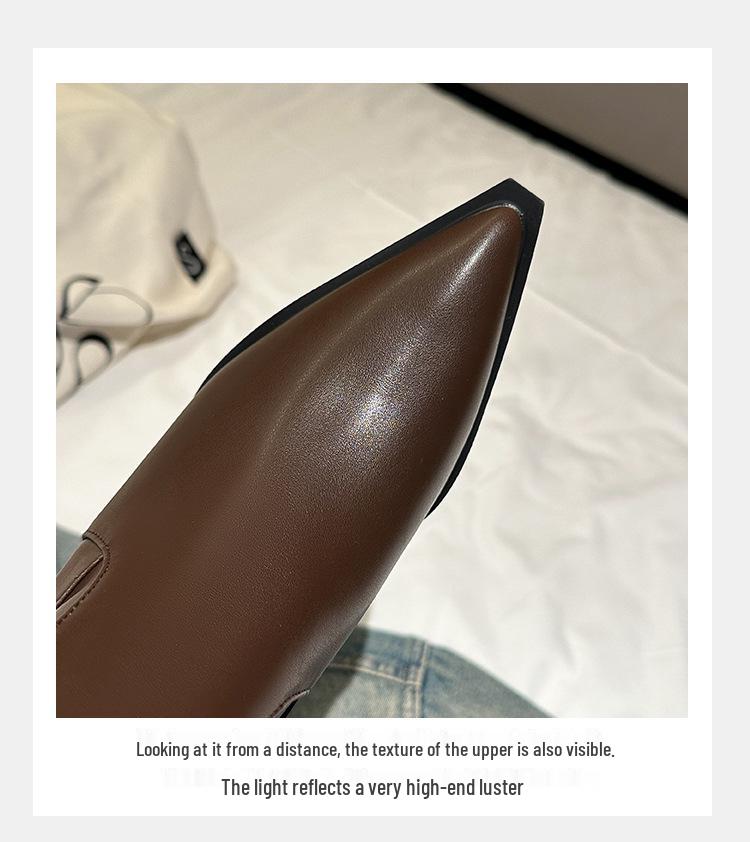 Petite Pointed Toe Over the Knee Stiletto Heel Leather Boots for Women - High Shaft Fashion Style