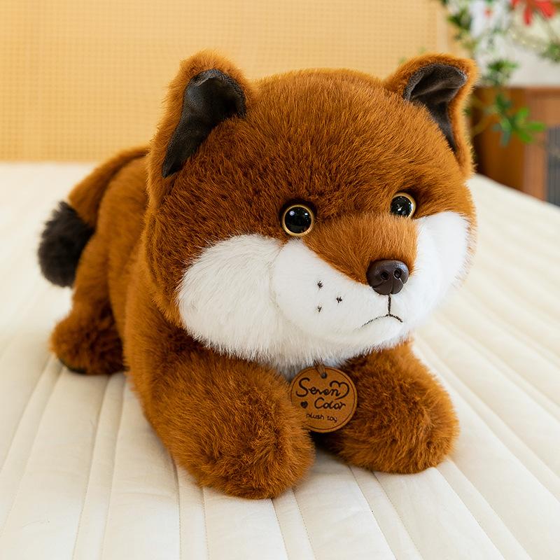 New Plush Toy Fox Doll Simulation Zoo Rag Doll Throw Pillow for Children's Gift Large Size