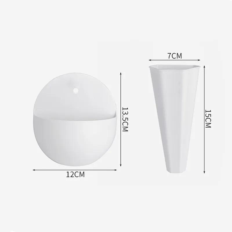 Hydroponic Wall Mounted Flowerpot Flower Vase Lazy Person Plastic Wall Mounted Green Ivy Hanging Flowerpot With Hooks Provided YLE607