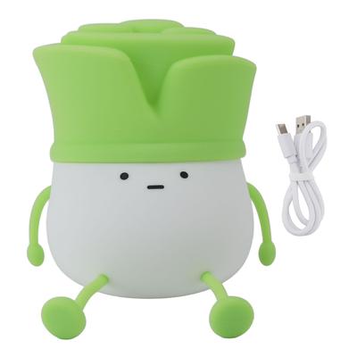 Cute LED Night Light Tap Control Rechargeable 1.5W Decorative Scallion Shape Bedside Lamp for Bedroom Kids Room