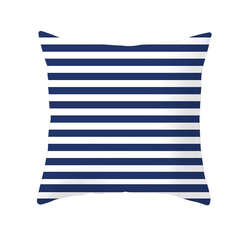 Red, Blue and Black Geometric Cushion Cover, Peach Skin Print Pillow Cover, Square Sofa Cushion, Home Textiles and Household Products