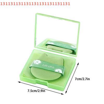 100 Blatt tragbares Gesichtsöl-Absorptionspapier mit Etui Spiegel Puderquaste Holzpulpe Make-up Fixierung Öl-Kontrolle