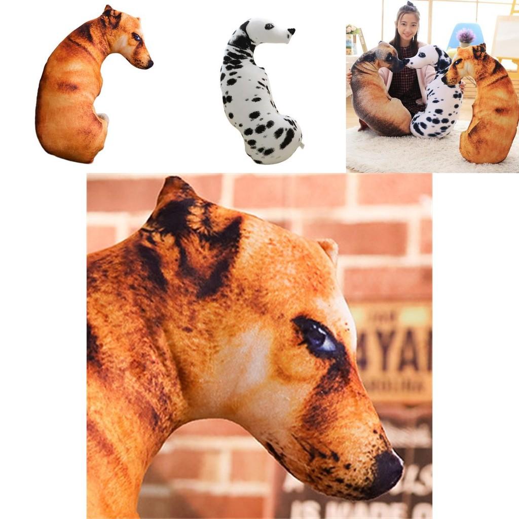 Kreatives 3D-Simulations-Hundekissen, Plüschtier Hund Stofftier für Kinder, Kurzer Plüschstoff, PP-Baumwollfüllung, Verschiedene Größen und Farben