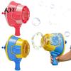 Holiday Gift for Kids Air Cannon Toy Kids, Handheld Powered Bubble Blower with Portable Maker Solution 10 Refills, Battery-Free Practical Joke Science