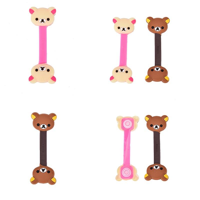 Dibujos animados lindo Auriculares Auriculares Cable Envoltura de cable enroscador del cable Clip Organizador Z Dibujos animados lindo Auriculares Auriculares Cable Envoltura de cable enroscador del cable Clip Organizador Z