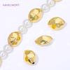 18K Gold Plated Irregular Spacer Beads For Bracelet Making,Separator For Beads,Brass Decorative Beads,DIY Jewelry Accessories