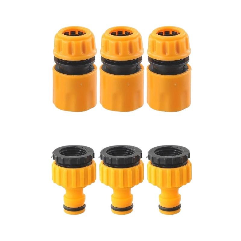 Connettore Rapido per Tubo da Giardino 3/4 e 1/2 Pollice Filettatura per Rubinetto da Giardino Adattatore per Rubinetto per Irrigazione del Giardino