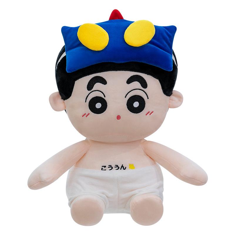 Crayon small new doll cotton doll 40CM sitting plush toy cute and moving superman spot peripheral doll