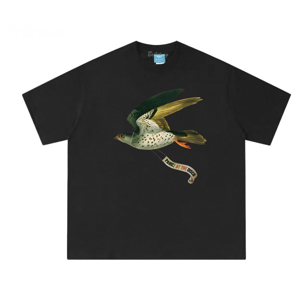 PIGEON TEE 2025 Panic! At The Disco's Same Style Comfortable 100%Cotton Tees Harajuku Graphic Printing Clothing High Quality Tops